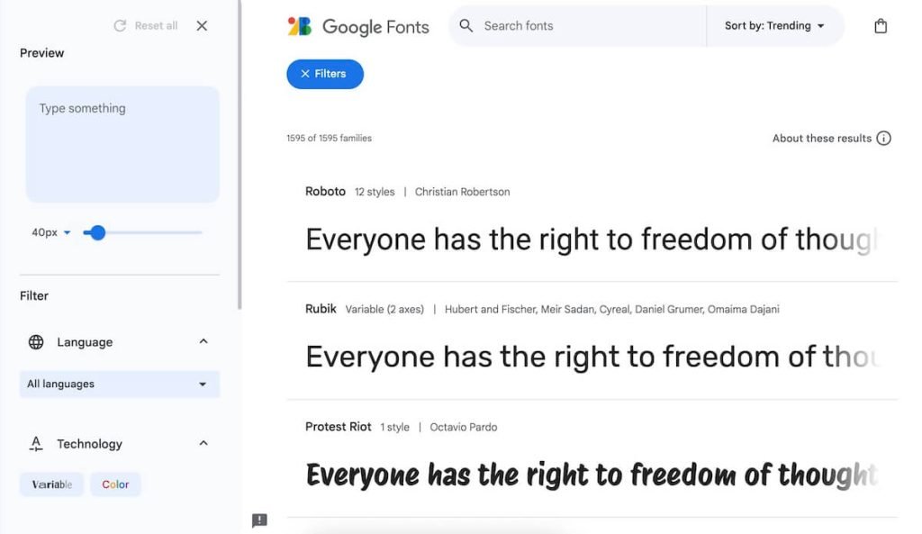 Google Fonts