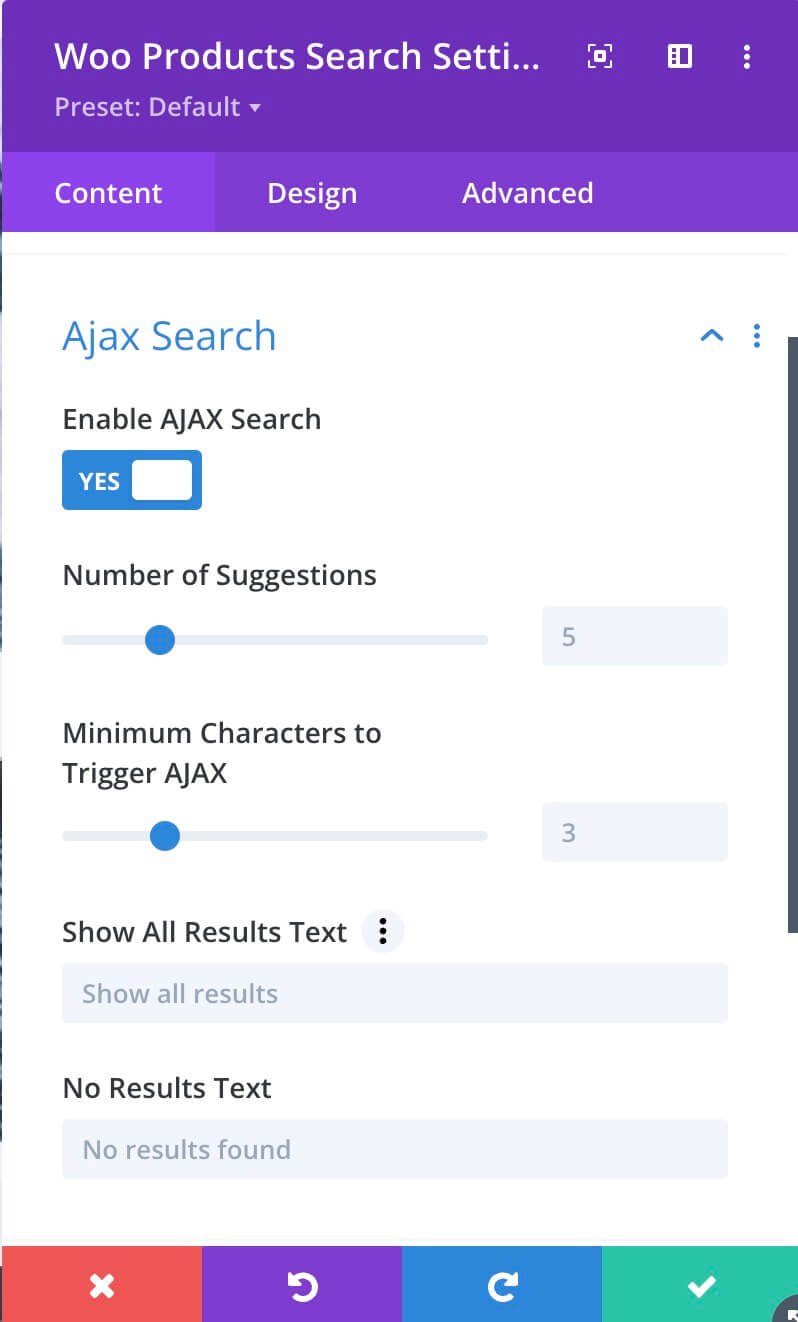 Woo Products Search Module, AJAX Search for WooCommerce and Divi theme